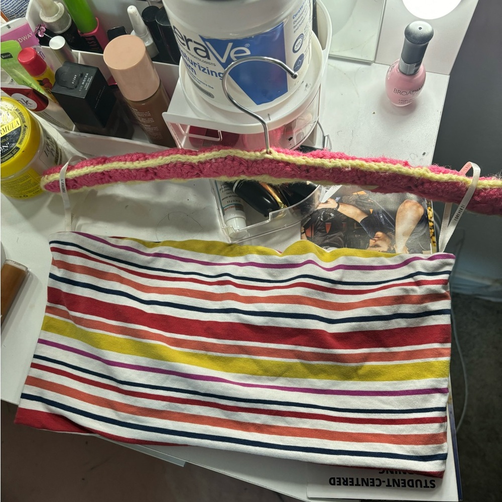 forever 21 striped tube top